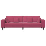 Velvet 4 Seater Sofa With Cushion - Vantage Home