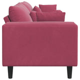 Velvet 4 Seater Sofa With Cushion - Vantage Home