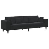 Velvet 4 Seater Sofa With Cushion - Vantage Home