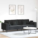 Velvet 4 Seater Sofa With Cushion - Vantage Home