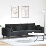 Velvet 4 Seater Sofa With Cushion - Vantage Home