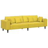 Velvet 4 Seater Sofa With Cushion - Vantage Home
