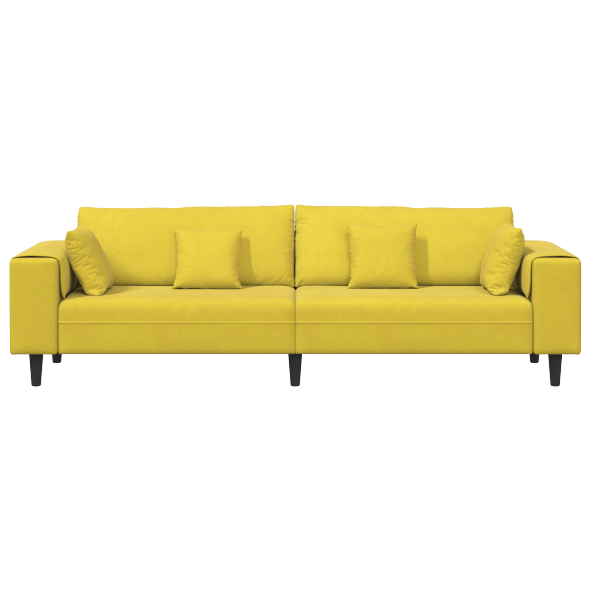 Velvet 4 Seater Sofa With Cushion - Vantage Home