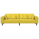 Velvet 4 Seater Sofa With Cushion - Vantage Home