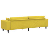 Velvet 4 Seater Sofa With Cushion - Vantage Home
