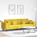 Velvet 4 Seater Sofa With Cushion - Vantage Home