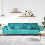 Velvet 4 Seater Sofa With Cushion - Vantage Home