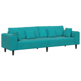 Velvet 4 Seater Sofa With Cushion - Vantage Home