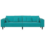 Velvet 4 Seater Sofa With Cushion - Vantage Home