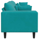 Velvet 4 Seater Sofa With Cushion - Vantage Home