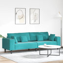 Velvet 4 Seater Sofa With Cushion - Vantage Home