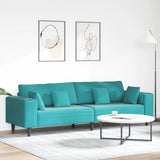 Velvet 4 Seater Sofa With Cushion - Vantage Home