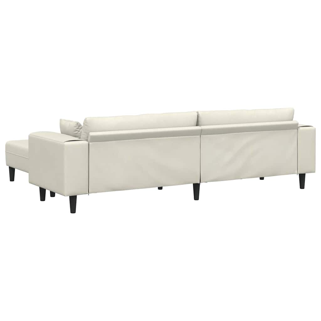 Velvet 4 Seater Sofa With Ottoman And Cushion - Vantage Home