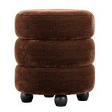 Velvet Pouffe Round - Emi
