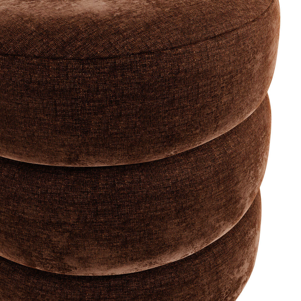 Velvet Pouffe Round - Emi