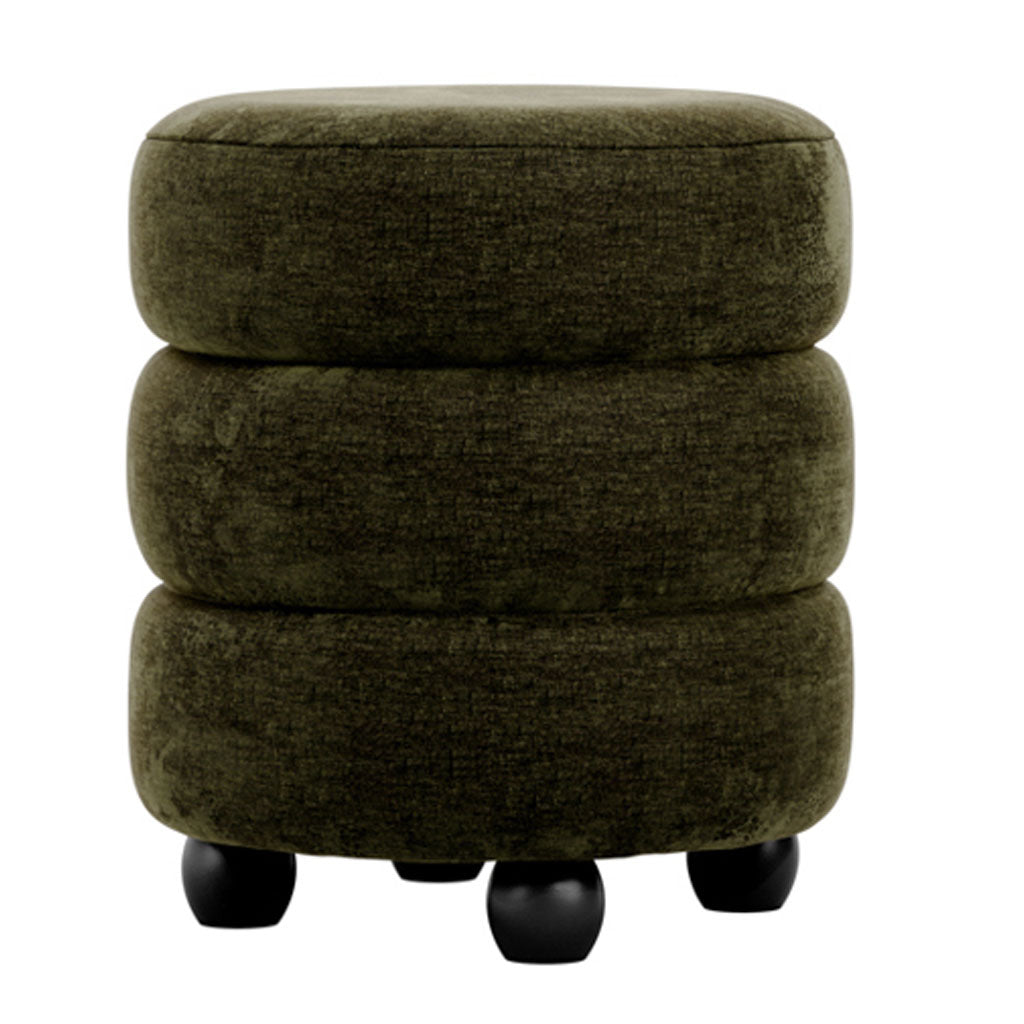 Velvet Pouffe Round - Emi