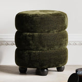 Velvet Pouffe Round - Emi