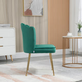 Velvet Accent Chair 57cm Wide With Metal Legs in Set Of 2 - Velmora