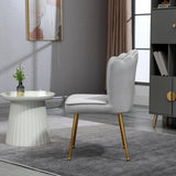 Velvet Accent Chair 57cm Wide With Metal Legs in Set Of 2 - Velmora