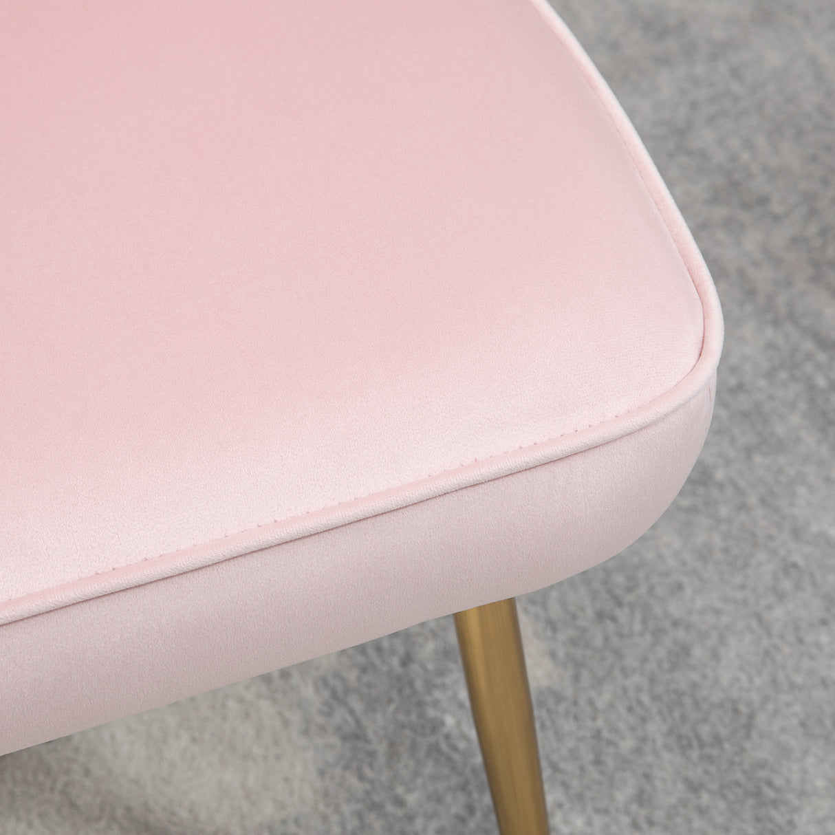 Velvet Accent Chair 57cm Wide With Metal Legs in Set Of 2 - Velmora
