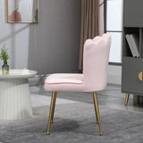 Velvet Accent Chair 57cm Wide With Metal Legs in Set Of 2 - Velmora