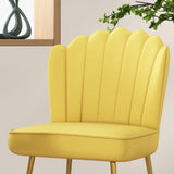 Velvet Accent Chair 57cm Wide With Metal Legs in Set Of 2 - Velmora