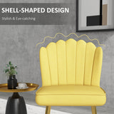 Velvet Accent Chair 57cm Wide With Metal Legs in Set Of 2 - Velmora