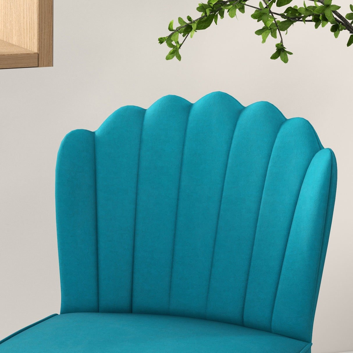 Velvet Accent Chair 57cm Wide With Metal Legs in Set Of 2 - Velmora