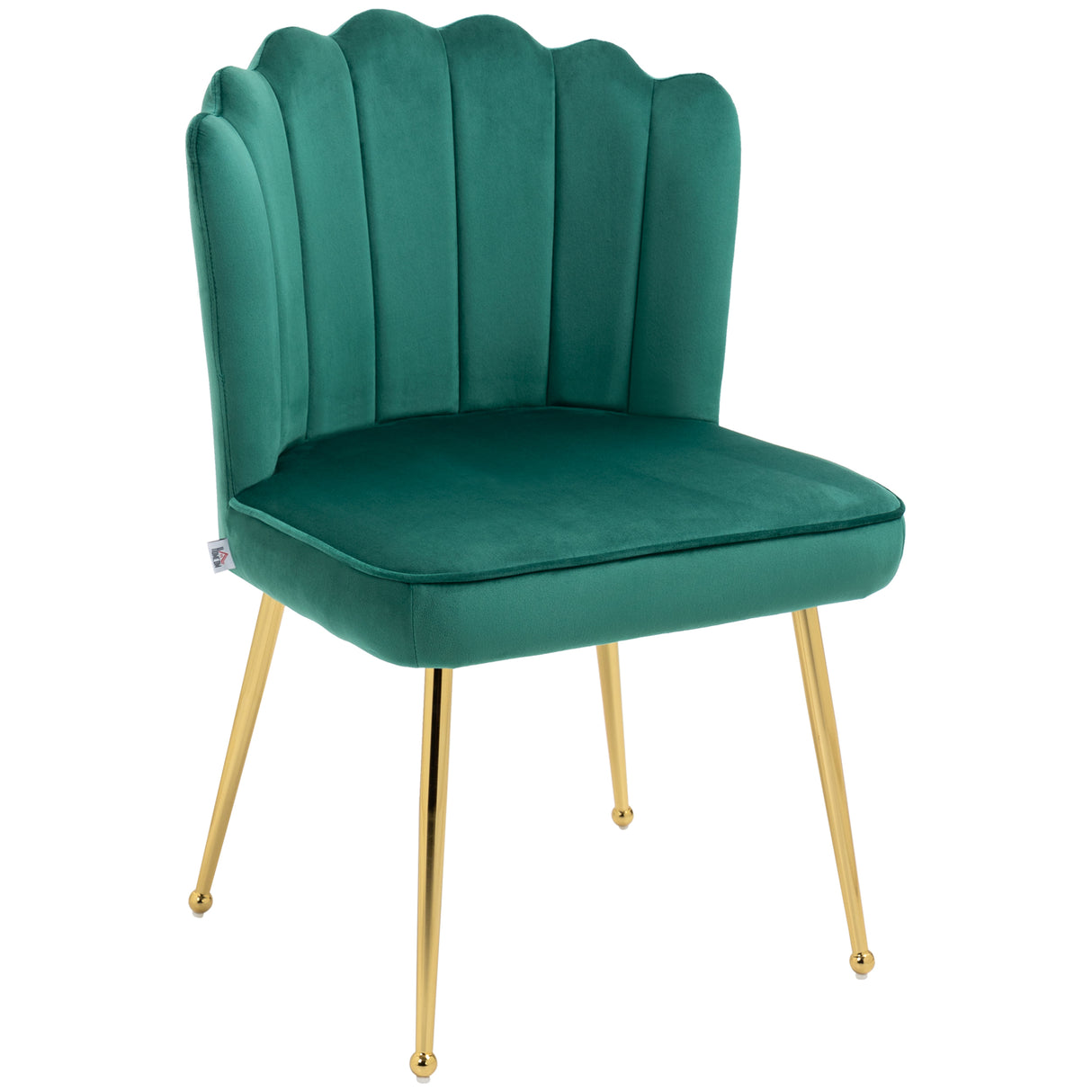 Velvet Accent Chair 57cm Wide With Metal Legs - Velmora