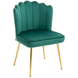 Velvet Accent Chair 57cm Wide With Metal Legs - Velmora