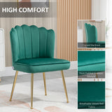 Velvet Accent Chair 57cm Wide With Metal Legs - Velmora