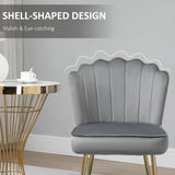 Velvet Accent Chair 57cm Wide With Metal Legs - Velmora