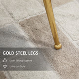 Velvet Accent Chair 57cm Wide With Metal Legs - Velmora