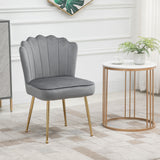 Velvet Accent Chair 57cm Wide With Metal Legs - Velmora