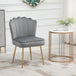 Velvet Accent Chair 57cm Wide With Metal Legs - Velmora