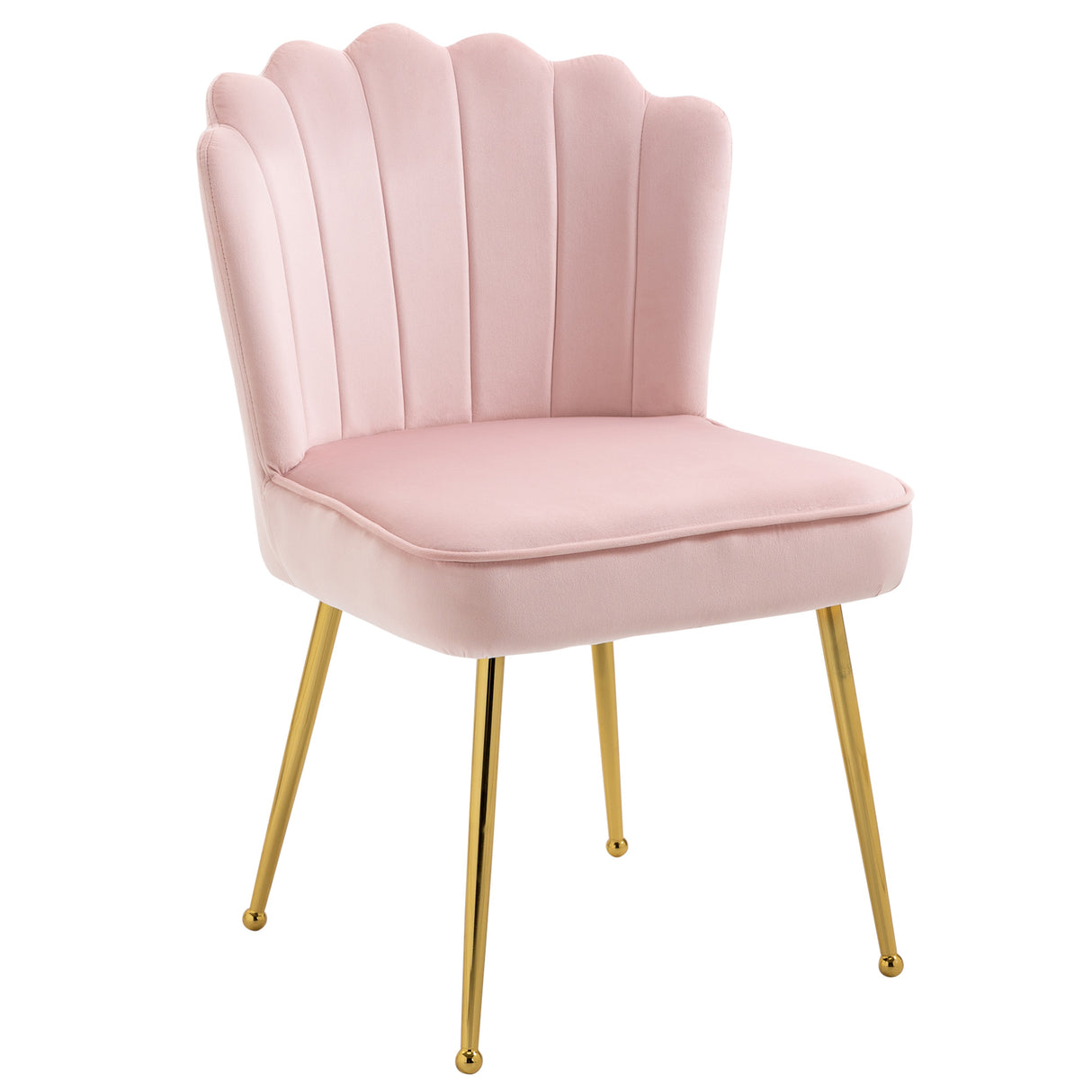 Velvet Accent Chair 57cm Wide With Metal Legs - Velmora