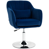 Velvet Accent Chair 60cm Wide With Adjustable Height - Velmora