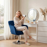 Velvet Accent Chair 60cm Wide With Adjustable Height - Velmora