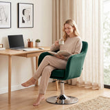 Velvet Accent Chair 60cm Wide With Adjustable Height - Velmora