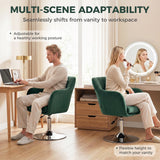 Velvet Accent Chair 60cm Wide With Adjustable Height - Velmora