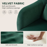 Velvet Accent Chair 60cm Wide With Adjustable Height - Velmora