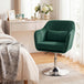 Velvet Accent Chair 60cm Wide With Adjustable Height - Velmora