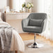 Velvet Accent Chair 60cm Wide With Adjustable Height - Velmora