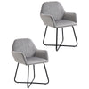 Velvet Accent Chair 60cm Wide With Metal Base in Set Of 2 - Velmora