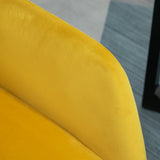 Velvet Accent Chair 60cm Wide With Metal Base in Set Of 2 - Velmora