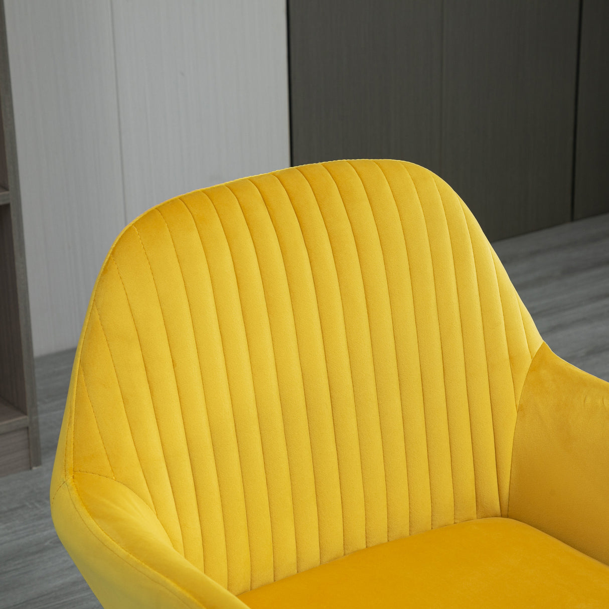 Velvet Accent Chair 60cm Wide With Metal Base in Set Of 2 - Velmora
