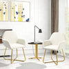 Velvet Accent Chair 60cm Wide With Metal Base in Set Of 2 - Velmora