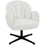 Velvet Accent Chair 64.5cm Wide With Metal Base - Velmora
