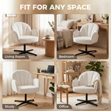 Velvet Accent Chair 64.5cm Wide With Metal Base - Velmora
