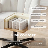 Velvet Accent Chair 64.5cm Wide With Metal Base - Velmora